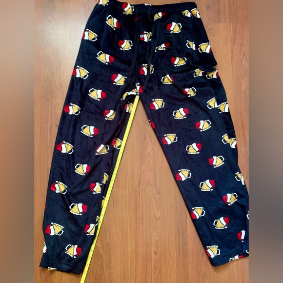Men’s Pajama Pants BEER JUGS Navy Blue Size Large - Picture 4 of 6